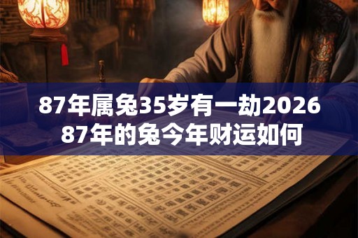 87年属兔35岁有一劫2026 87年的兔今年财运如何