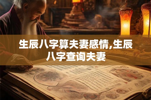 生辰八字算夫妻感情,生辰八字查询夫妻