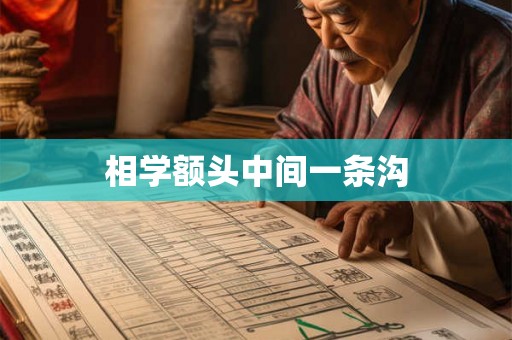 相学额头中间一条沟