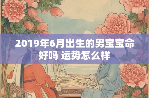 2019年6月出生的男宝宝命好吗 运势怎么样