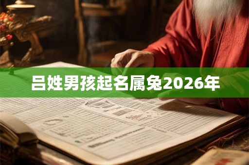 吕姓男孩起名属兔2026年