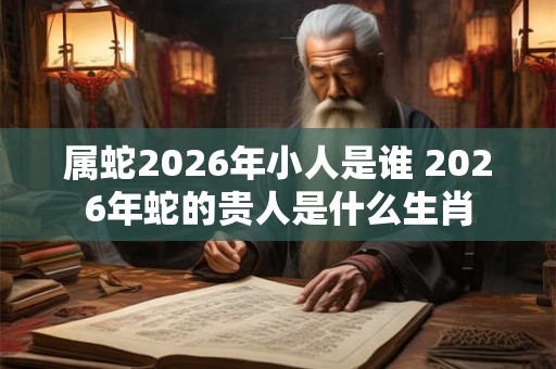 属蛇2026年小人是谁 2026年蛇的贵人是什么生肖