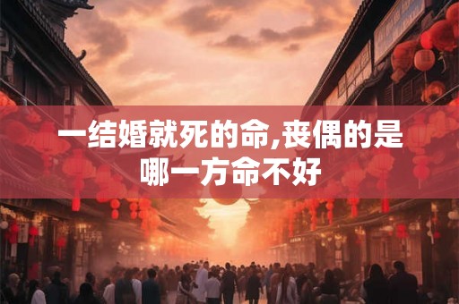 一结婚就死的命,丧偶的是哪一方命不好 一结婚就死的命,丧偶的是哪一方命不好