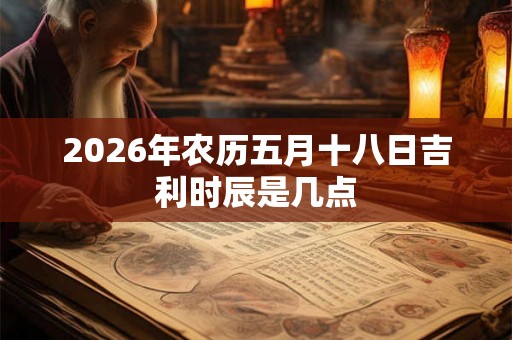 2026年农历五月十八日吉利时辰是几点