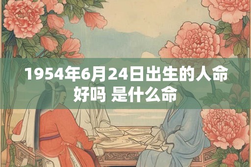 1954年6月24日出生的人命好吗 是什么命