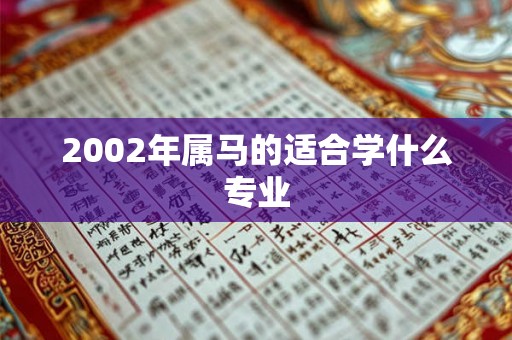 2002年属马的适合学什么专业