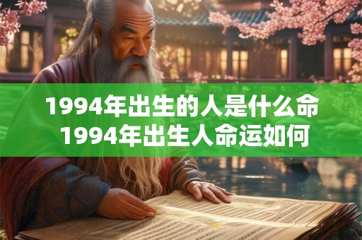 1994年出生的人是什么命 1994年出生人命运如何 1994年出生的人是什么命 1994年出生人命运如何