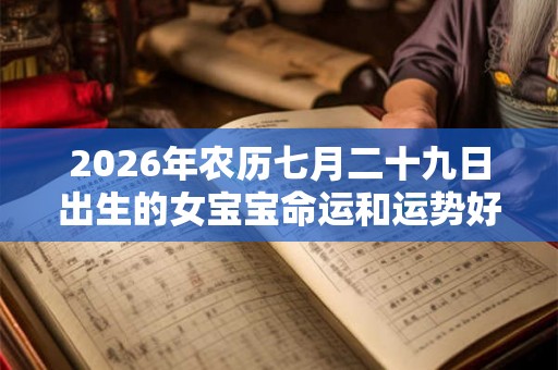2026年农历七月二十九日出生的女宝宝命运和运势好吗
