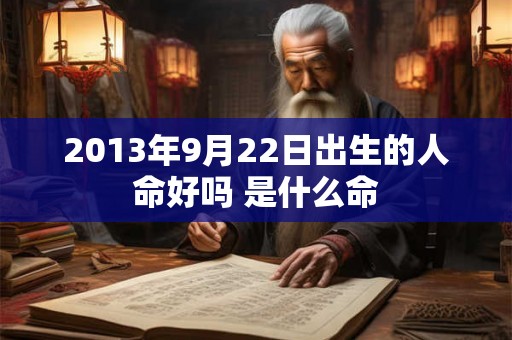 2013年9月22日出生的人命好吗 是什么命