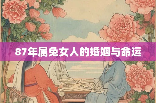 87年属兔女人的婚姻与命运