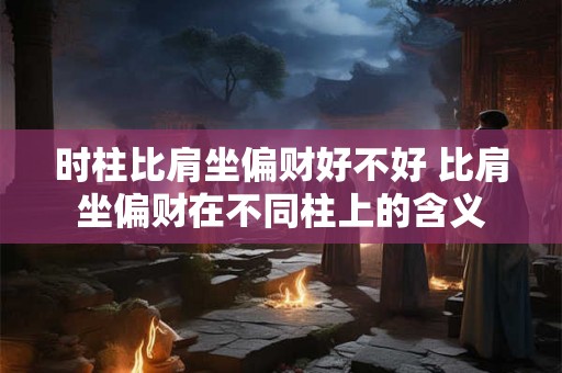 时柱比肩坐偏财好不好 比肩坐偏财在不同柱上的含义 时柱比肩坐偏财好不好 比肩坐偏财在不同柱上的含义