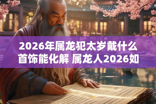 2026年属龙犯太岁戴什么首饰能化解 属龙人2026如何化解太岁