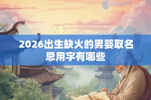 2026出生缺火的男婴取名忌用字有哪些 2026出生缺火的男婴取名忌用字有哪些
