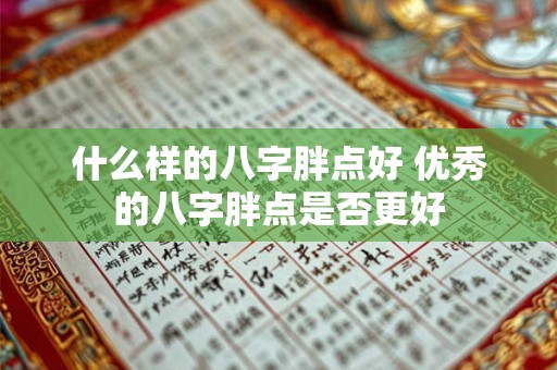 什么样的八字胖点好 优秀的八字胖点是否更好