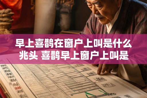 早上喜鹊在窗户上叫是什么兆头 喜鹊早上窗户上叫是否有什么预示或兆头