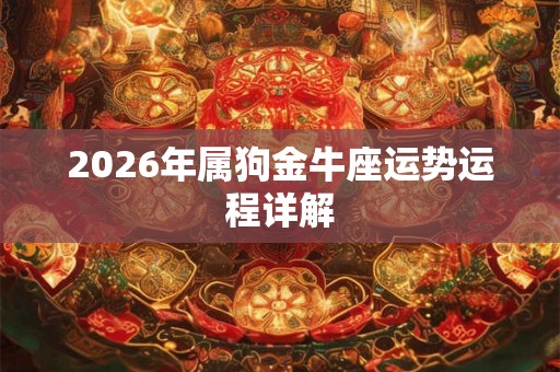 2026年属狗金牛座运势运程详解 2026年属狗金牛座运势运程详解