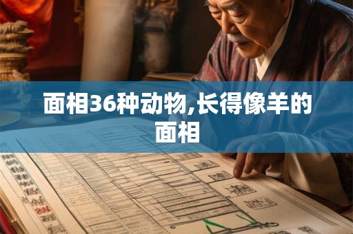 面相36种动物,长得像羊的面相
