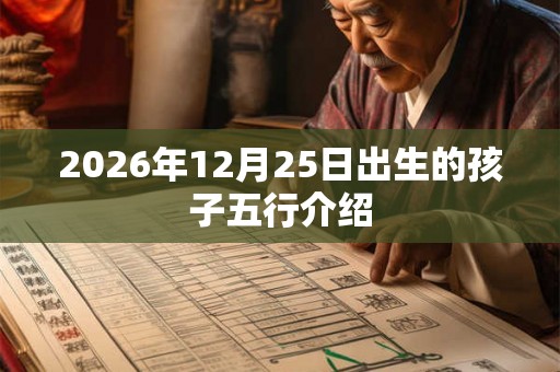 2026年12月25日出生的孩子五行介绍 2026年12月25日出生的孩子五行介绍