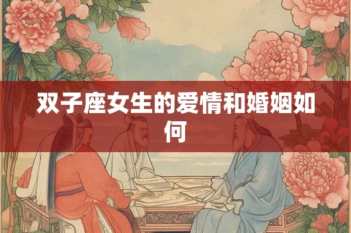 双子座女生的爱情和婚姻如何 双子座女生的爱情和婚姻如何