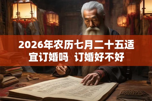 2026年农历七月二十五适宜订婚吗  订婚好不好