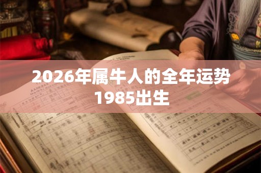 2026年属牛人的全年运势1985出生
