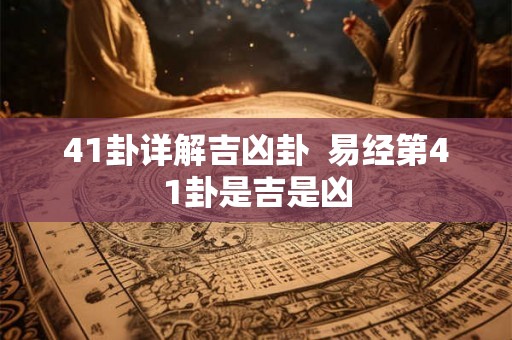 41卦详解吉凶卦  易经第41卦是吉是凶