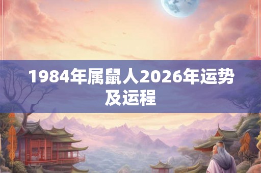 1984年属鼠人2026年运势及运程
