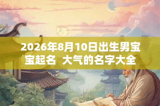 2026年8月10日出生男宝宝起名  大气的名字大全