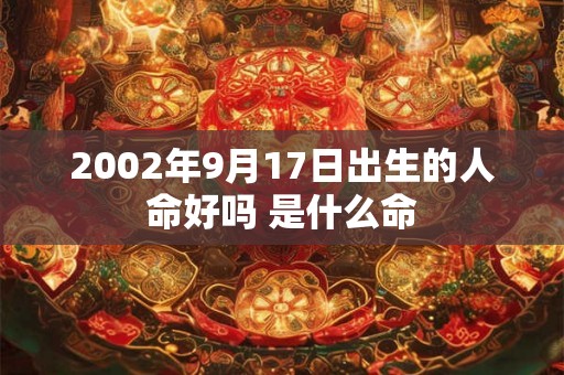 2002年9月17日出生的人命好吗 是什么命