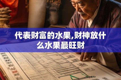 代表财富的水果,财神放什么水果最旺财