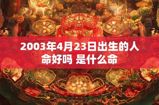 2003年4月23日出生的人命好吗 是什么命
