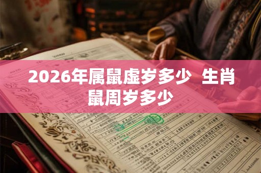 2026年属鼠虚岁多少  生肖鼠周岁多少