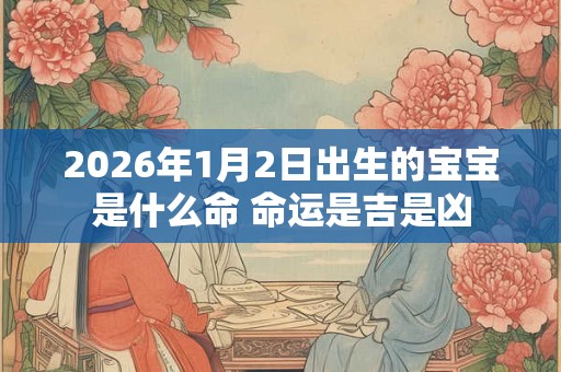 2026年1月2日出生的宝宝是什么命 命运是吉是凶 2026年1月2日出生的宝宝是什么命 命运是吉是凶