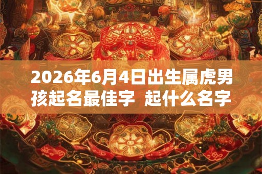 2026年6月4日出生属虎男孩起名最佳字 起什么名字吉祥又好听 2026年6月4日出生属虎男孩起名最佳字 起什么名字吉祥又好听