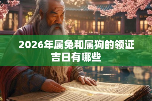 2026年属兔和属狗的领证吉日有哪些