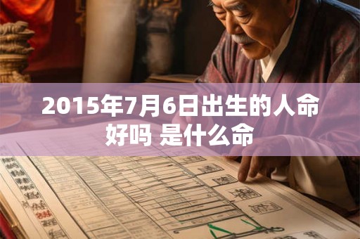 2015年7月6日出生的人命好吗 是什么命
