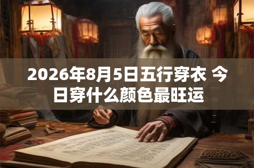 2026年8月5日五行穿衣 今日穿什么颜色最旺运