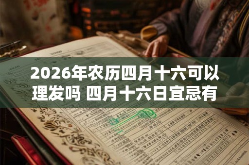 2026年农历四月十六可以理发吗 四月十六日宜忌有哪些