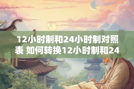 12小时制和24小时制对照表 如何转换12小时制和24小时制 12小时制和24小时制对照表 如何转换12小时制和24小时制