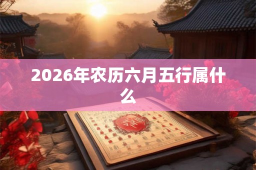 2026年农历六月五行属什么
