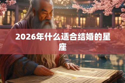 2026年什么适合结婚的星座