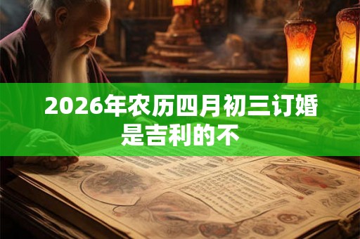 2026年农历四月初三订婚是吉利的不 2026年农历四月初三订婚是吉利的不