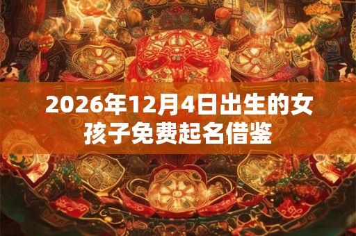 2026年12月4日出生的女孩子免费起名借鉴