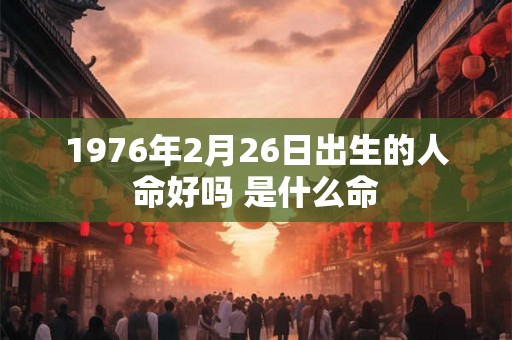 1976年2月26日出生的人命好吗 是什么命