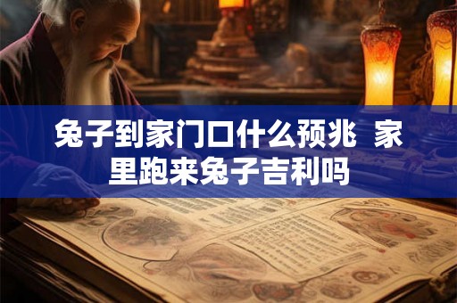 兔子到家门口什么预兆 家里跑来兔子吉利吗 兔子到家门口什么预兆 家里跑来兔子吉利吗