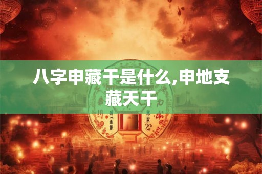 八字申藏干是什么,申地支藏天干