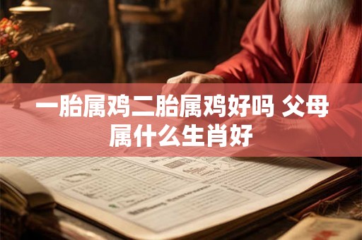一胎属鸡二胎属鸡好吗 父母属什么生肖好