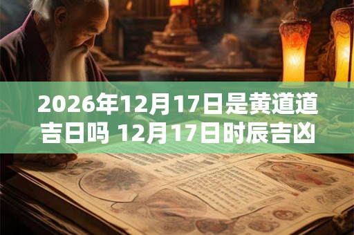 2026年12月17日是黄道道吉日吗 12月17日时辰吉凶