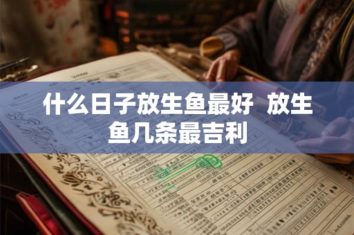 什么日子放生鱼最好  放生鱼几条最吉利