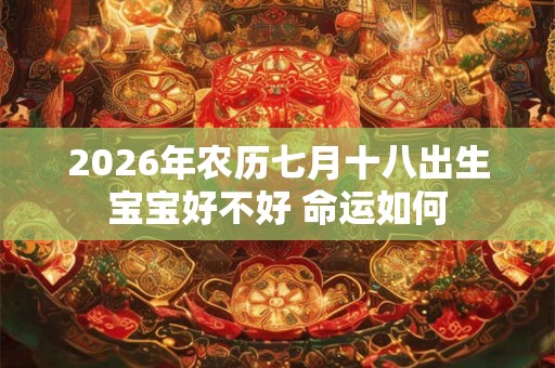 2026年农历七月十八出生宝宝好不好 命运如何